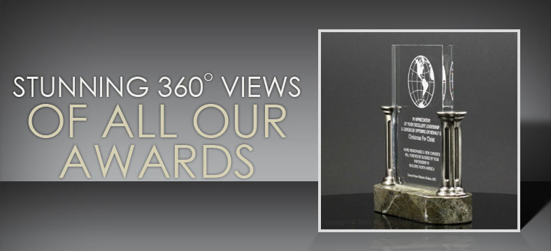 Stunning 360 degree views of all our awards.